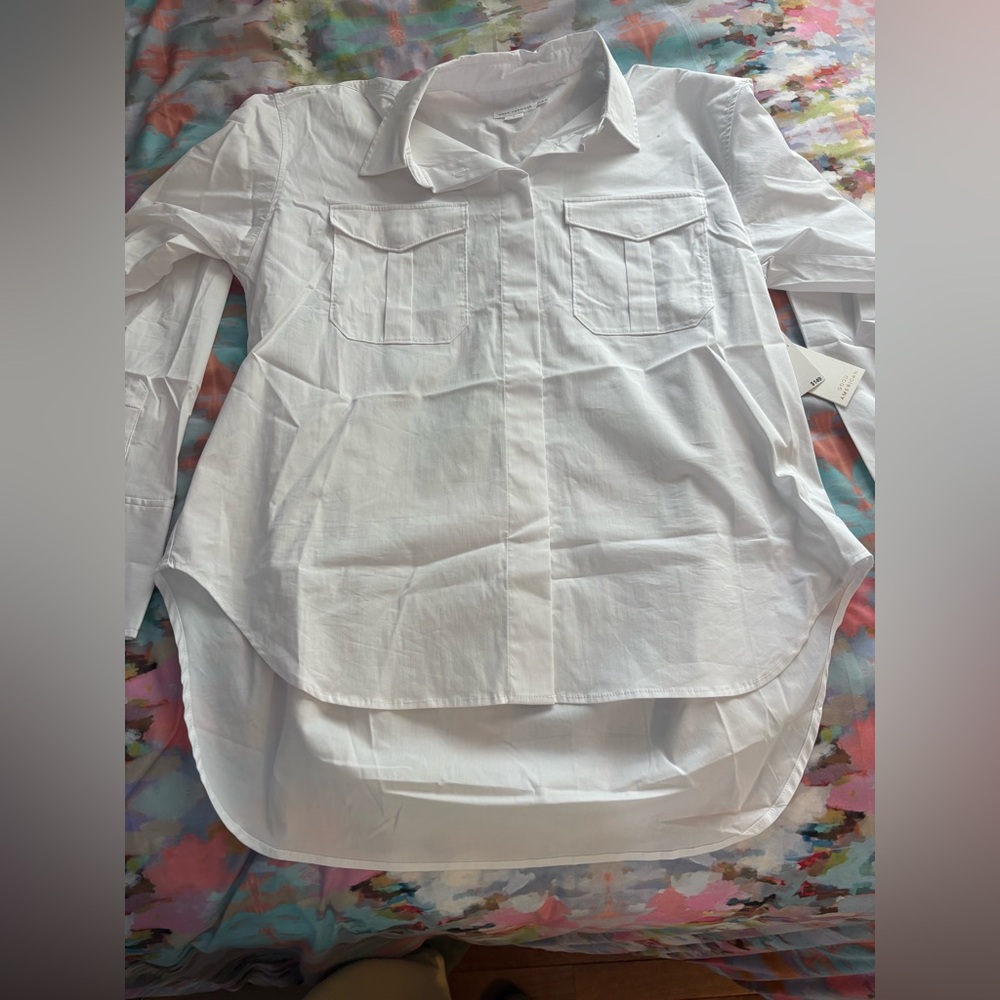 Good American White Button-Down Shirt